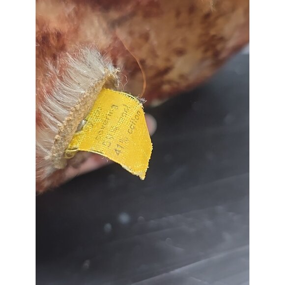 Vintage STEIFF Mohair PERRI Squirrel Germany Original W/Button & Ear Tag 4" Tall - Picture 8 of 8